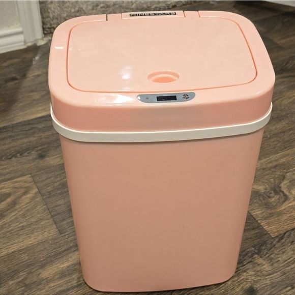 Ninestars Rectangular Motion Sensor Trash Can- Pink - Picture 11 of 12